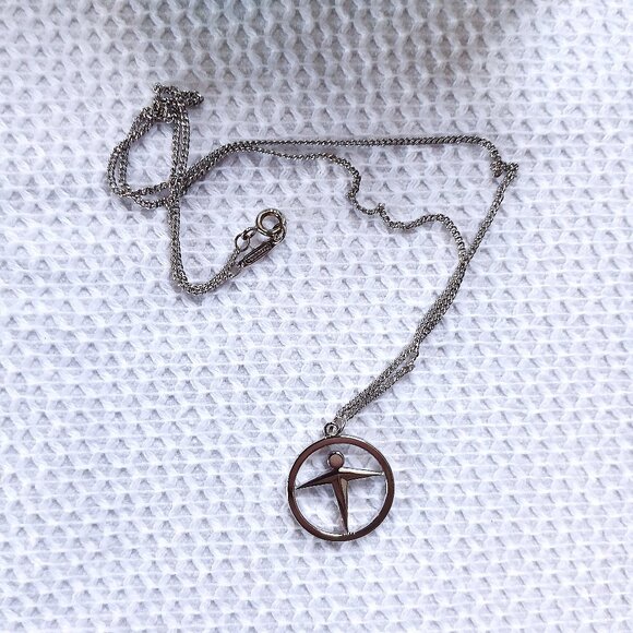 Tiffany Sterling Silver Manpower Pendant - Picture 2 of 6